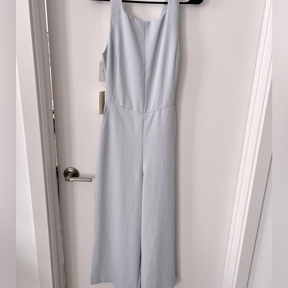 Aritzia Wilfred Ecoulement Pearl Gray Jumpsuit with Tie-Back - Size 6 US